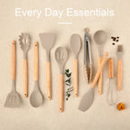 The Essential Silicone Utensil Set (12-Piece) - Khaki